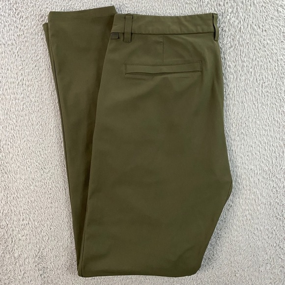 Lululemon Commission Pant Slim Fit Mens 30x37 Tall Warpstreme Green Chino M5AFFT